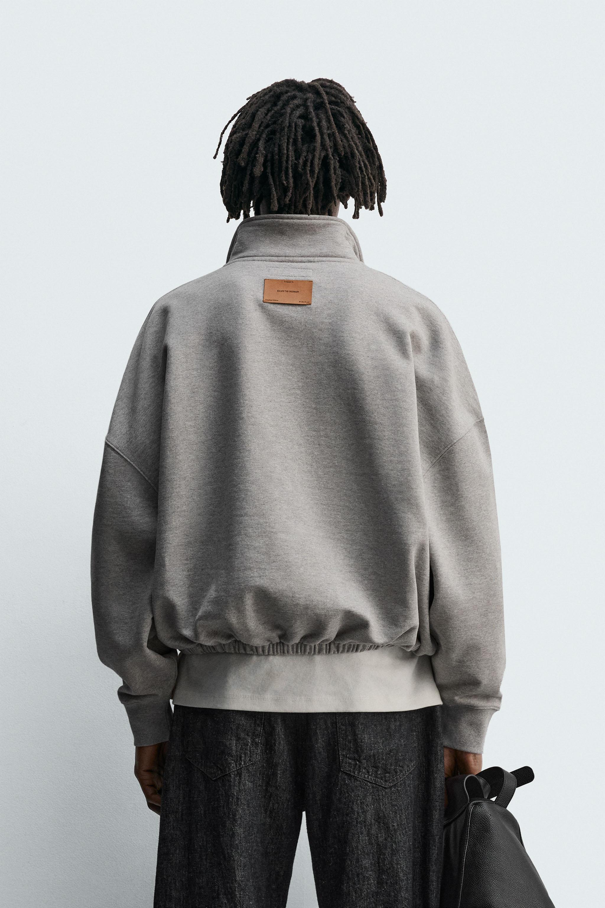 BOXY FIT POLO SWEATSHIRT